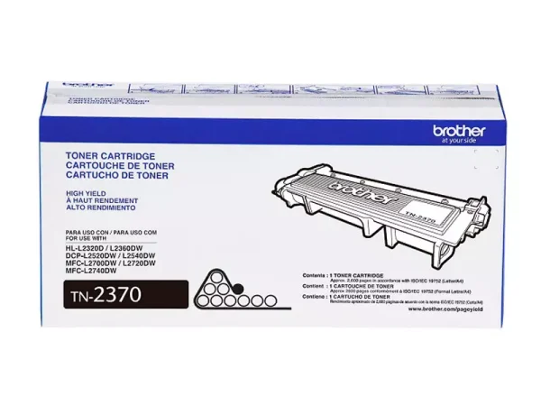 Toner Brother TN-2370 para 2360DW, L2540, L2740 y ML2320DN