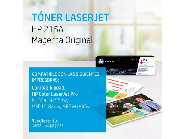TONER HP 215A MAGENTA (W2313A) LASERJET M155/M155/M182/M183 850 PAG.